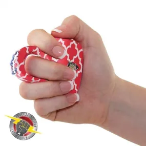 Pink Quatrofoil Sting Ring Stun Gun Instant Squeeze 18 Million Volts