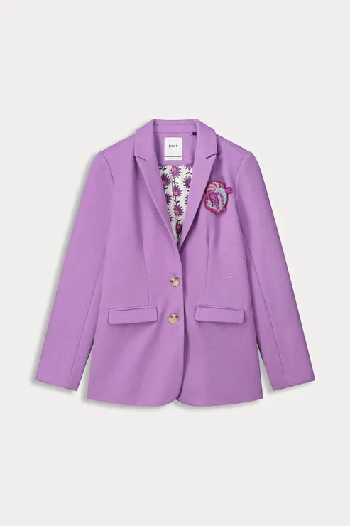 POM BLAZER | Pique Purple
