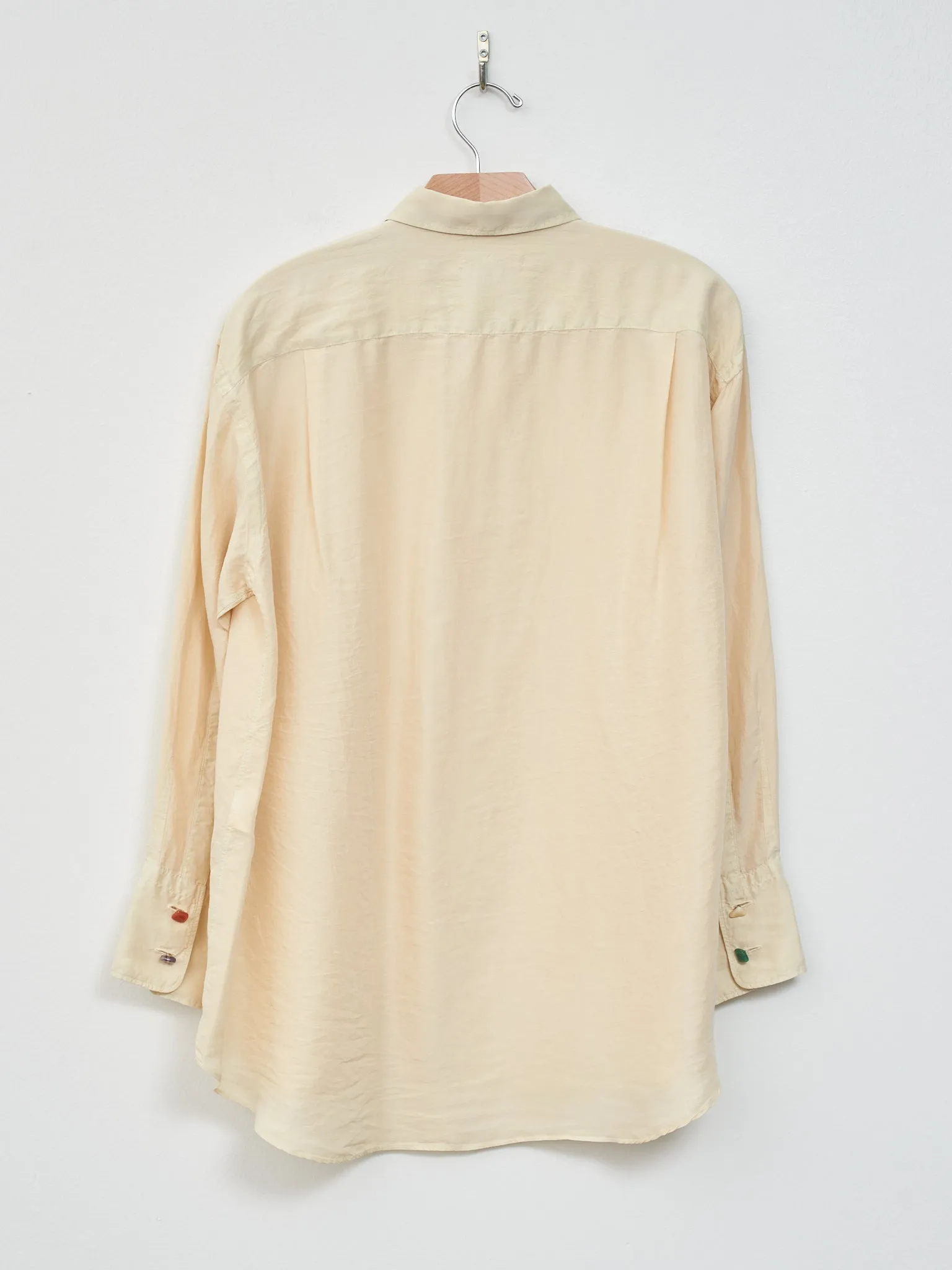 Silk Habotai Oversized Shirt - Butter