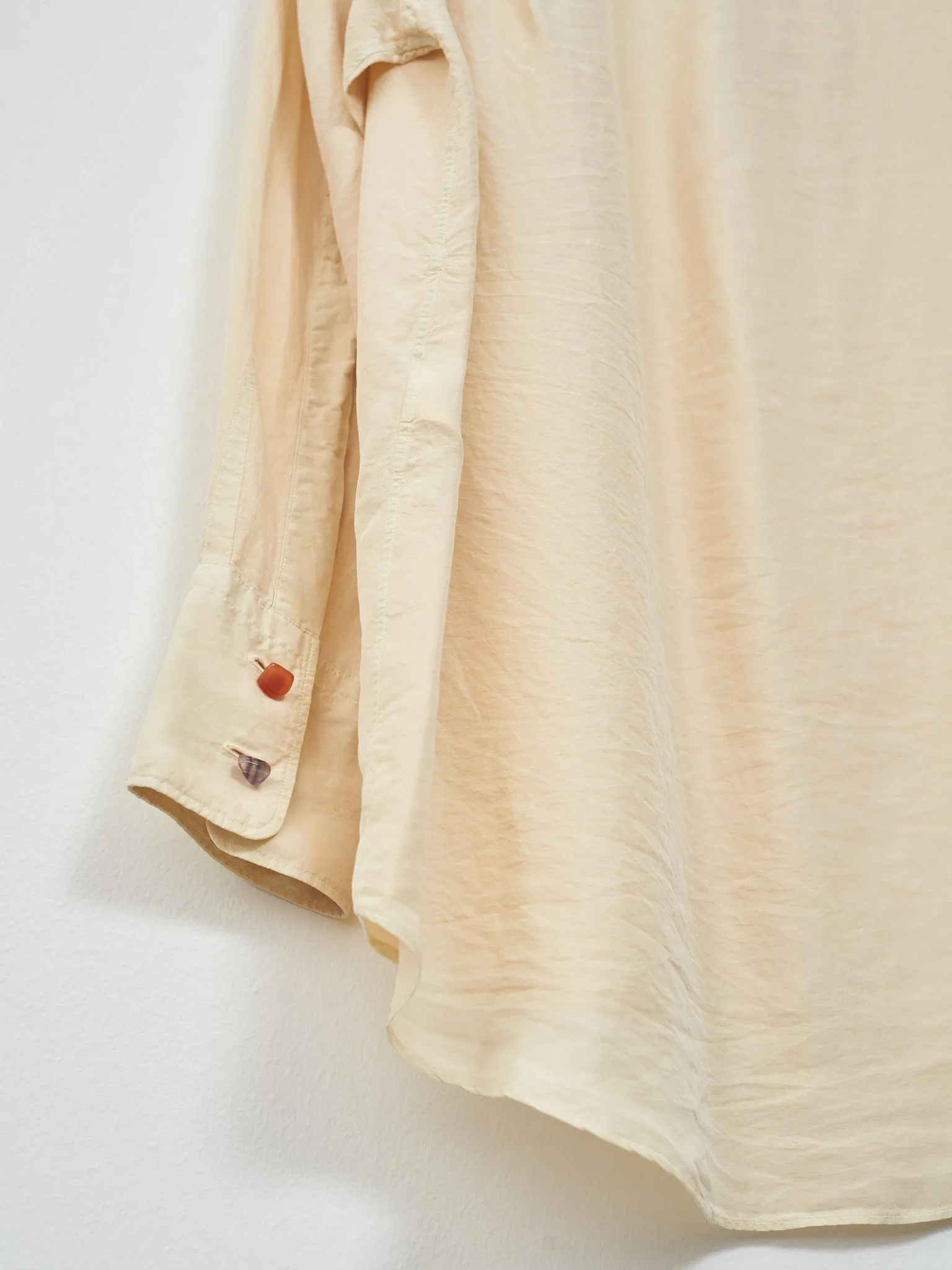 Silk Habotai Oversized Shirt - Butter