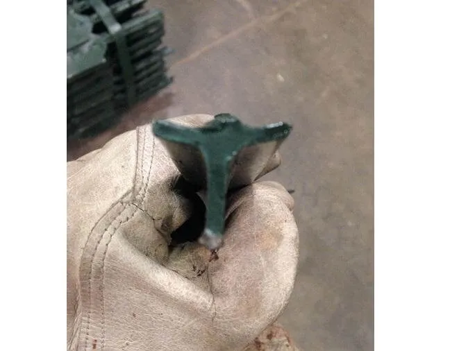 Studded Steel T-Post - Made of Tough Rail Steel - Green, 5 ft or 6 ft (Southern California Delivery)