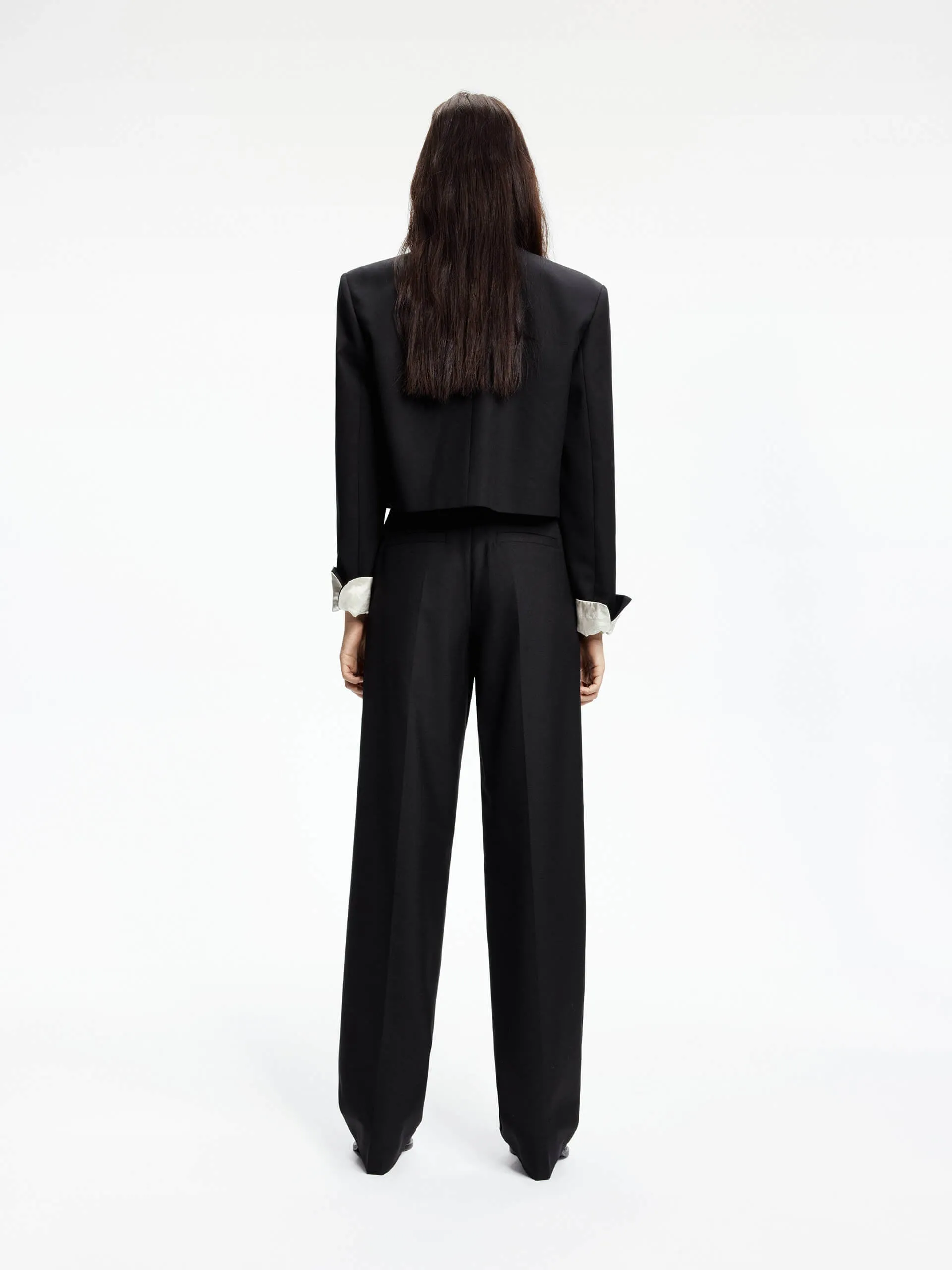 Tie Detail Cropped Jacket