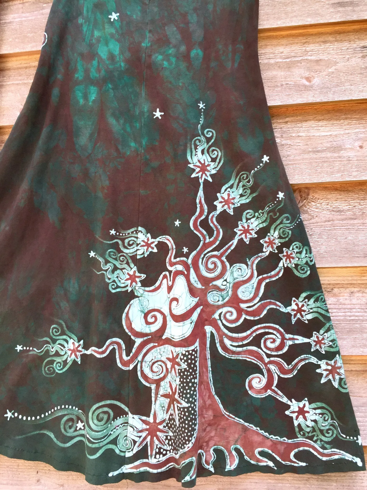 Trees of the Mystic Forest Organic Cotton Batik Dress