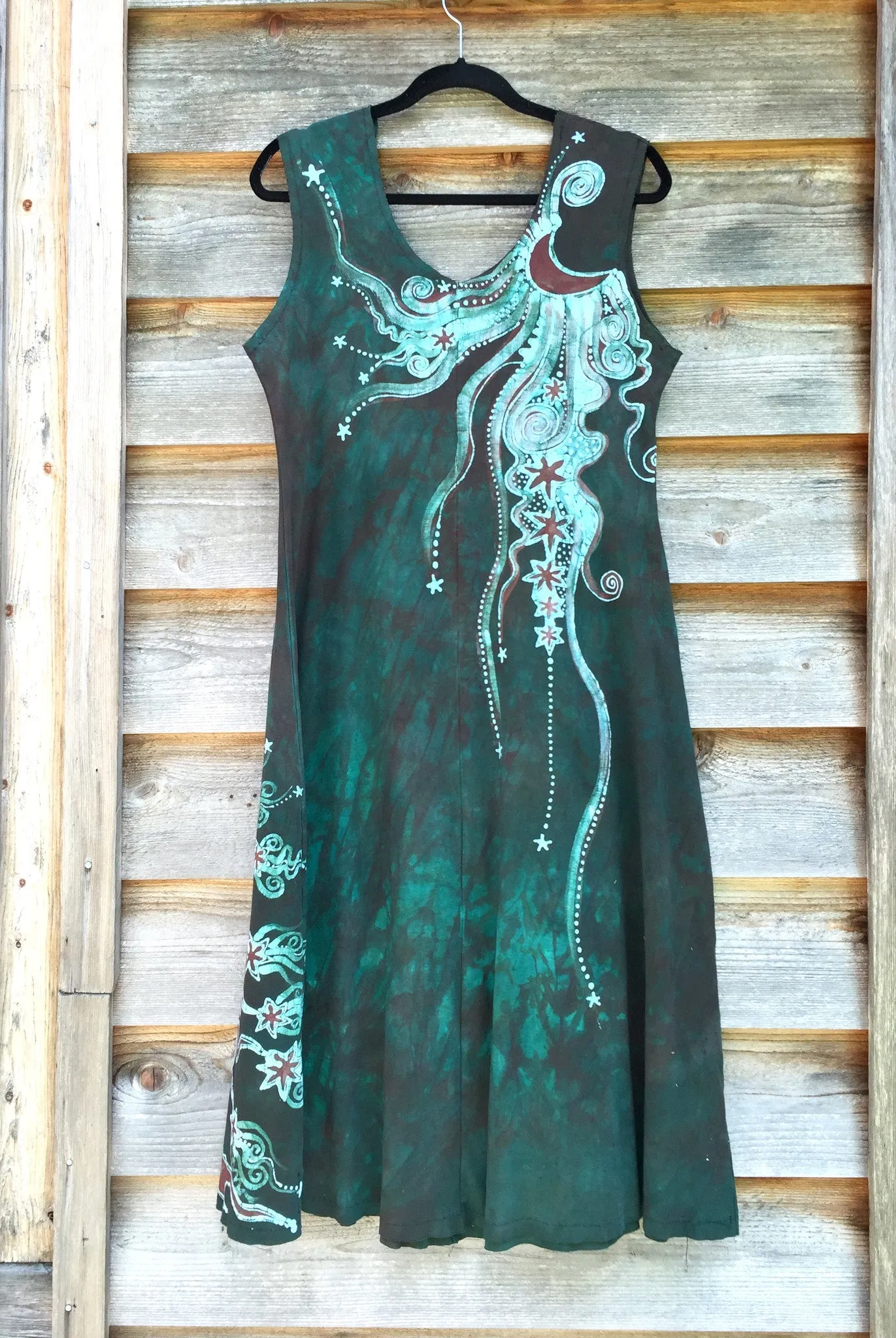 Trees of the Mystic Forest Organic Cotton Batik Dress