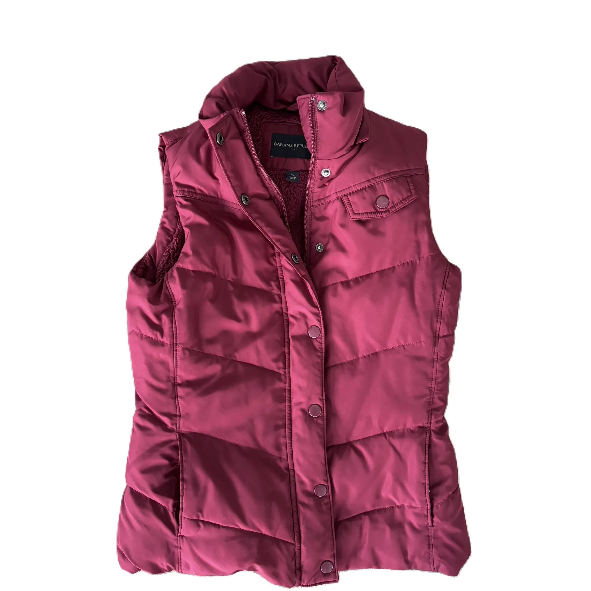 Vest Puffer & Quilted By Banana Republic In Red, Size: Xs