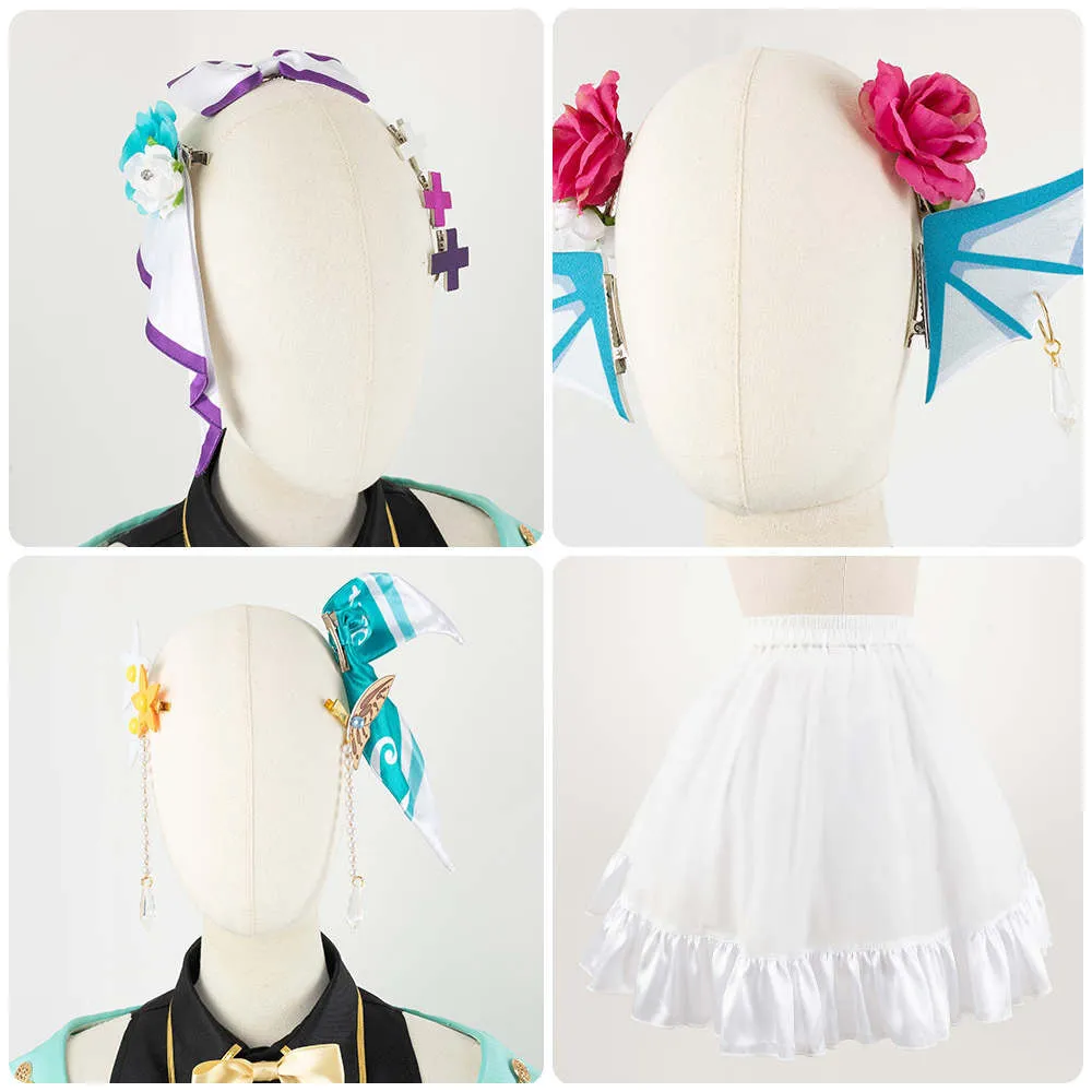 Virtual YouTuber Nijisanji Light Me Up LazuLight Elira Pendora Finana Ryugu Pomu Rainpuff Cosplay Costume