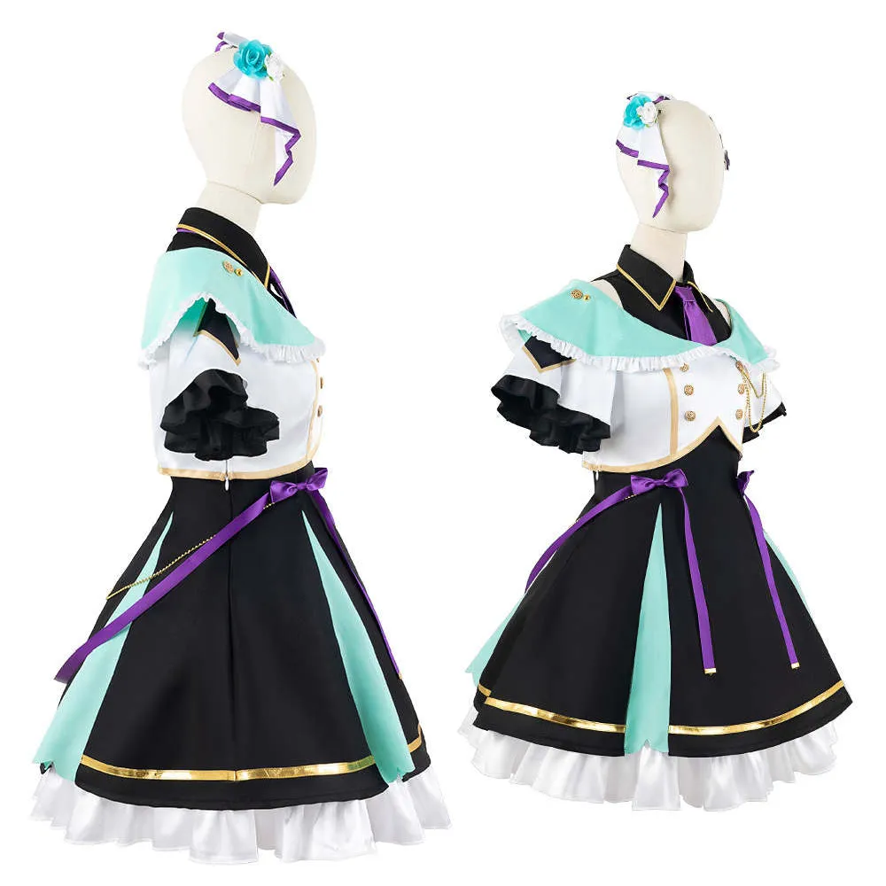 Virtual YouTuber Nijisanji Light Me Up LazuLight Elira Pendora Finana Ryugu Pomu Rainpuff Cosplay Costume