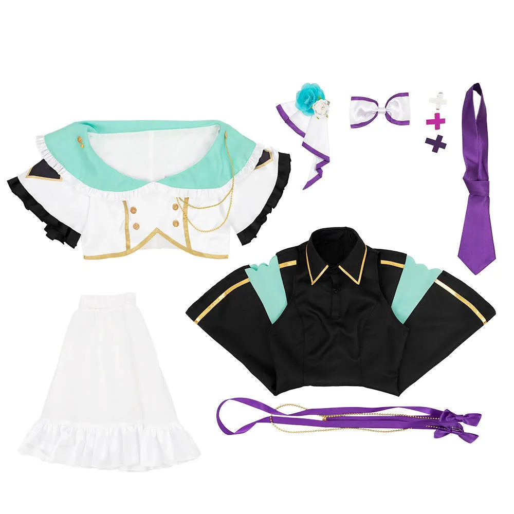 Virtual YouTuber Nijisanji Light Me Up LazuLight Elira Pendora Finana Ryugu Pomu Rainpuff Cosplay Costume