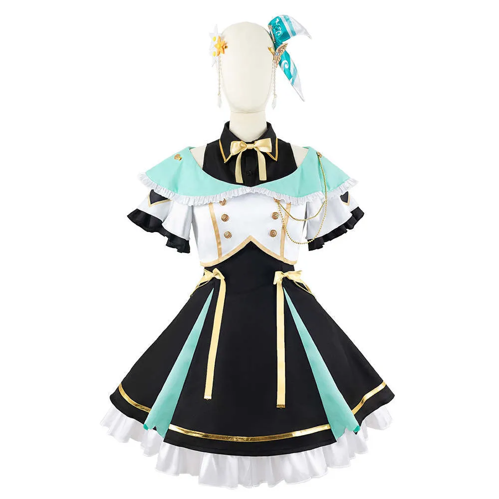 Virtual YouTuber Nijisanji Light Me Up LazuLight Elira Pendora Finana Ryugu Pomu Rainpuff Cosplay Costume