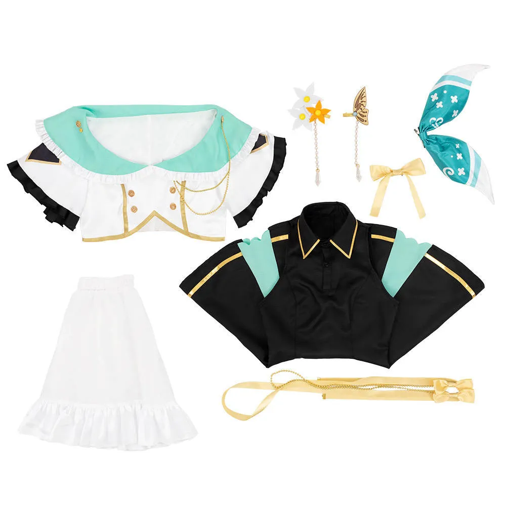 Virtual YouTuber Nijisanji Light Me Up LazuLight Elira Pendora Finana Ryugu Pomu Rainpuff Cosplay Costume