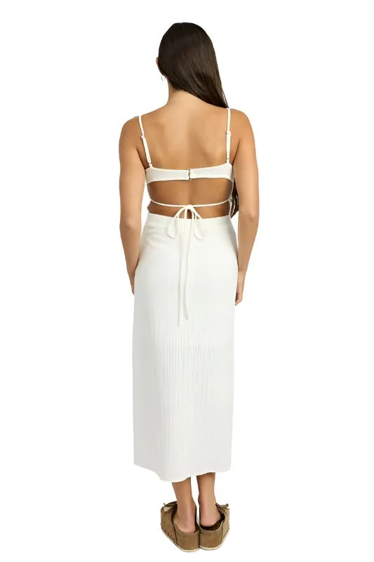 WAFLE KNIT MIDI DRESS