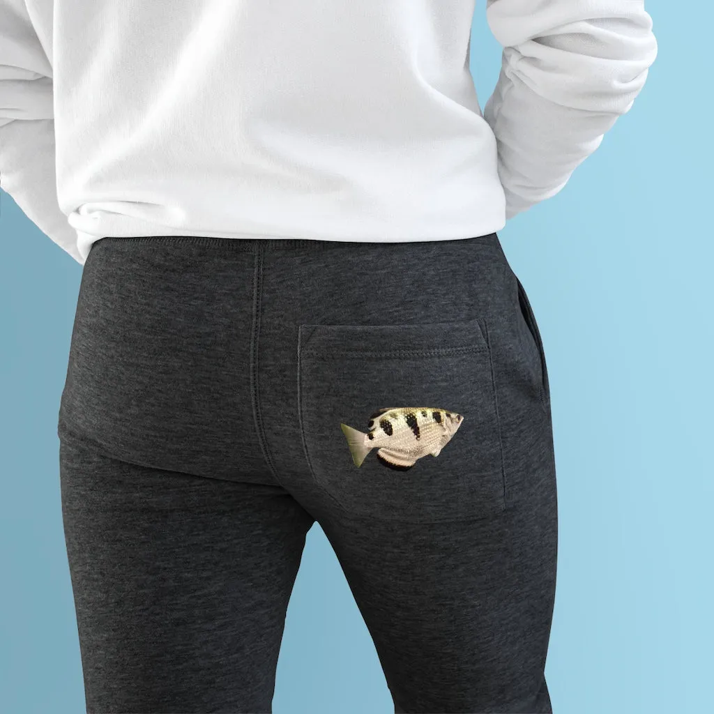 White and Black Fish Premium Fleece Joggers