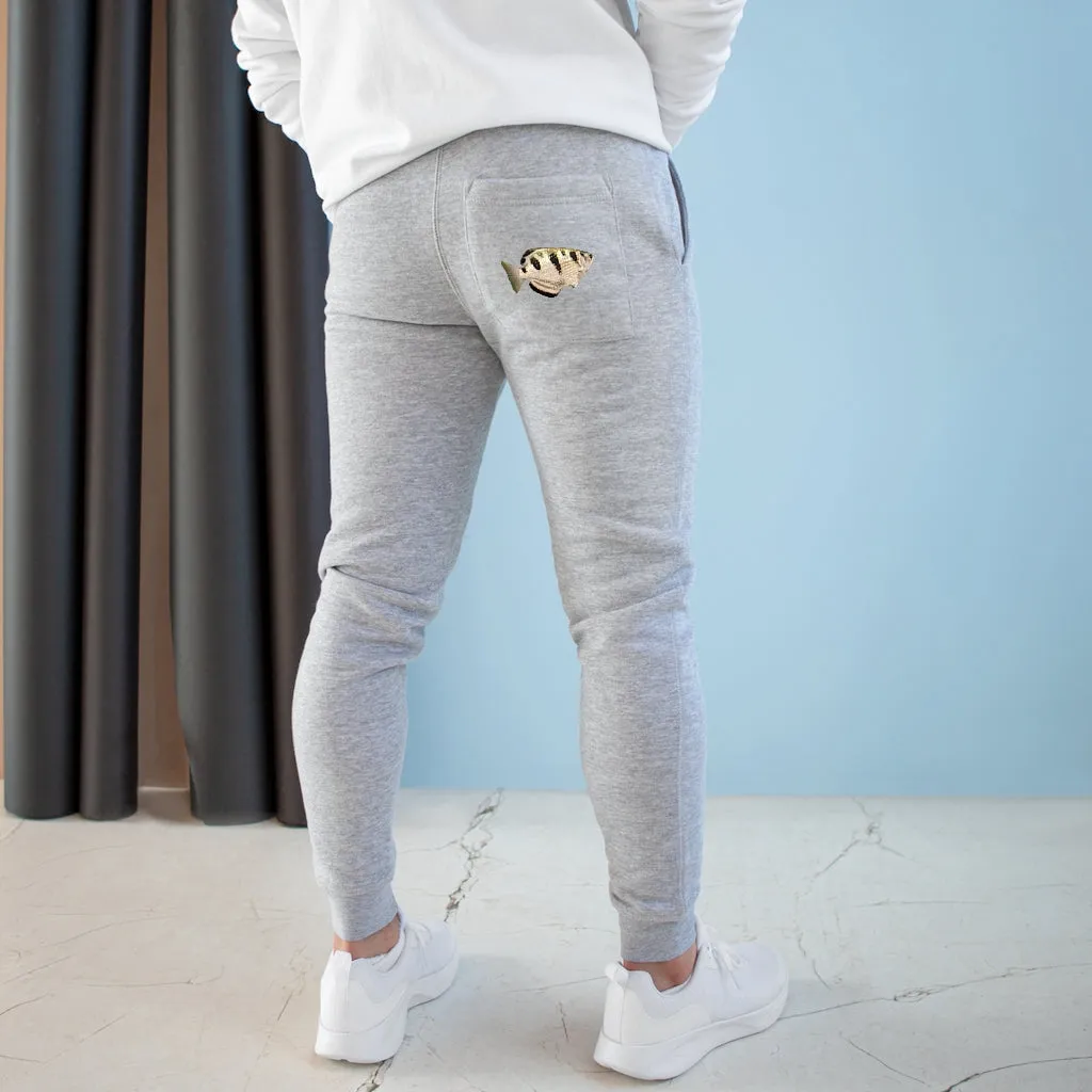 White and Black Fish Premium Fleece Joggers