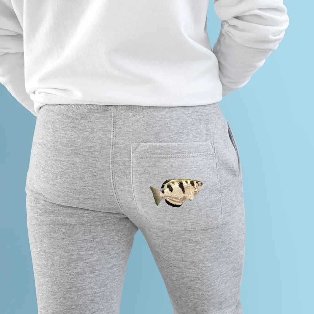 White and Black Fish Premium Fleece Joggers