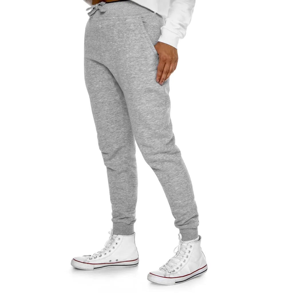 White and Black Fish Premium Fleece Joggers
