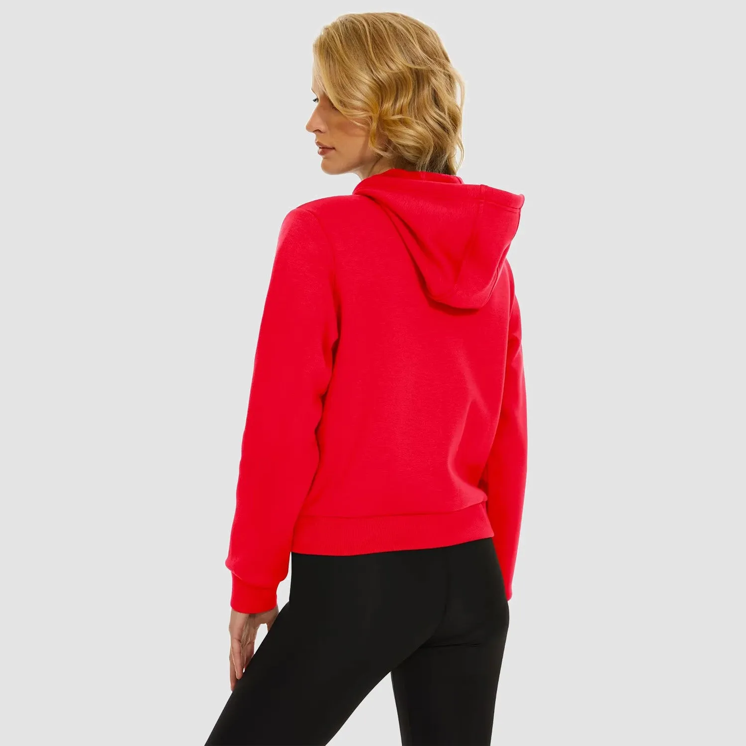 Women's Bomber Hoodie - Fleece-Lined & Full Zip Winter
