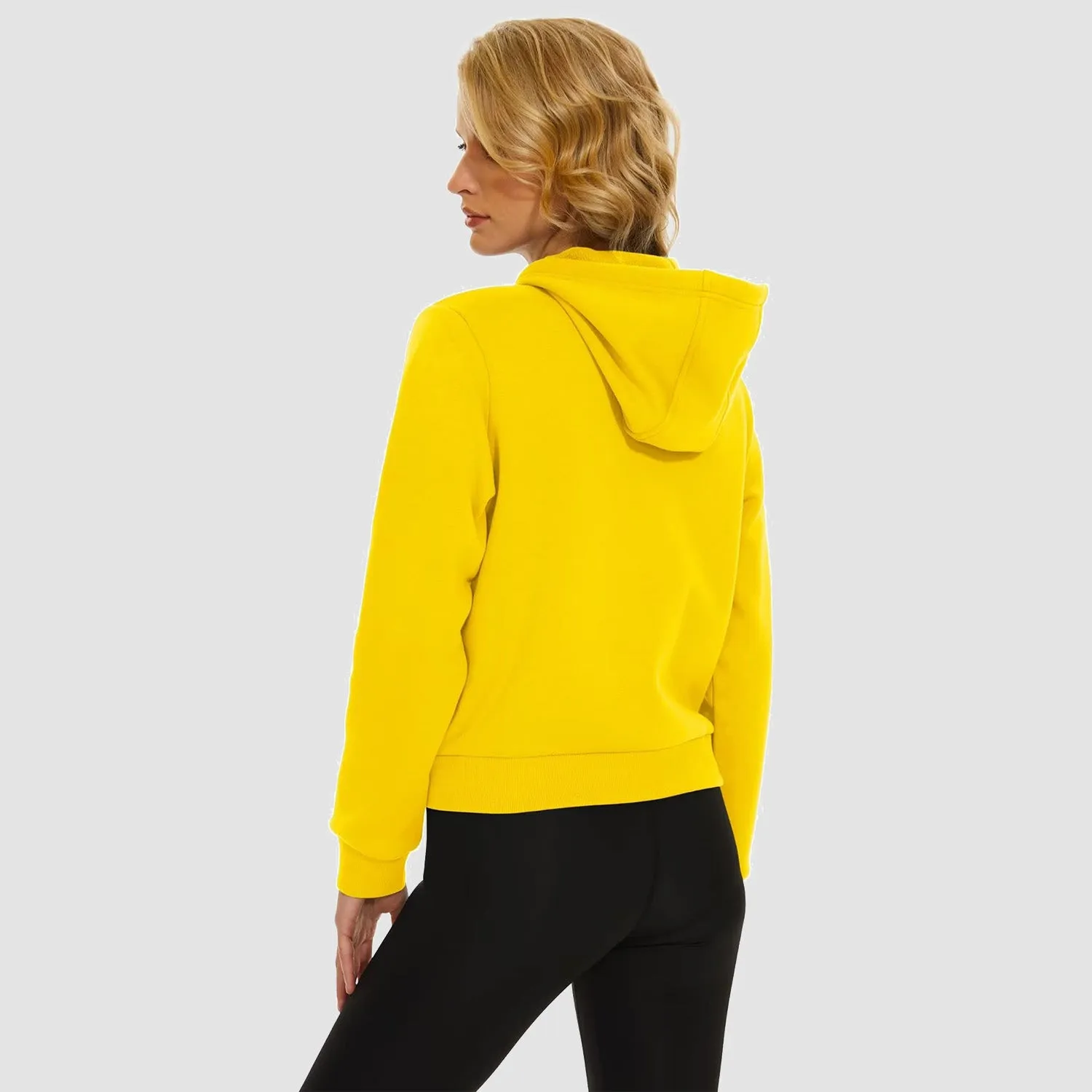 Women's Bomber Hoodie - Fleece-Lined & Full Zip Winter
