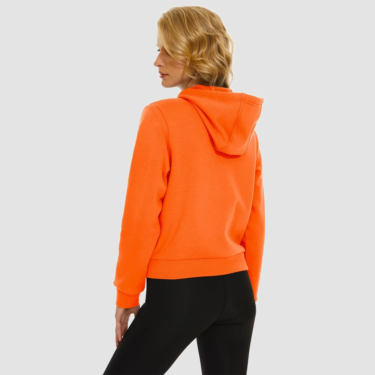Women's Bomber Hoodie - Fleece-Lined & Full Zip Winter