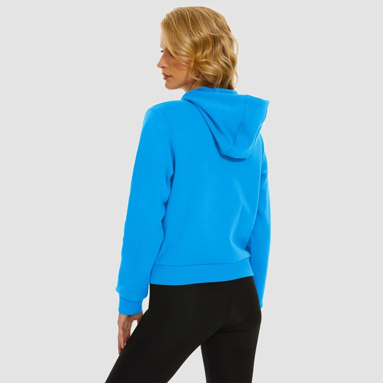 Women's Bomber Hoodie - Fleece-Lined & Full Zip Winter