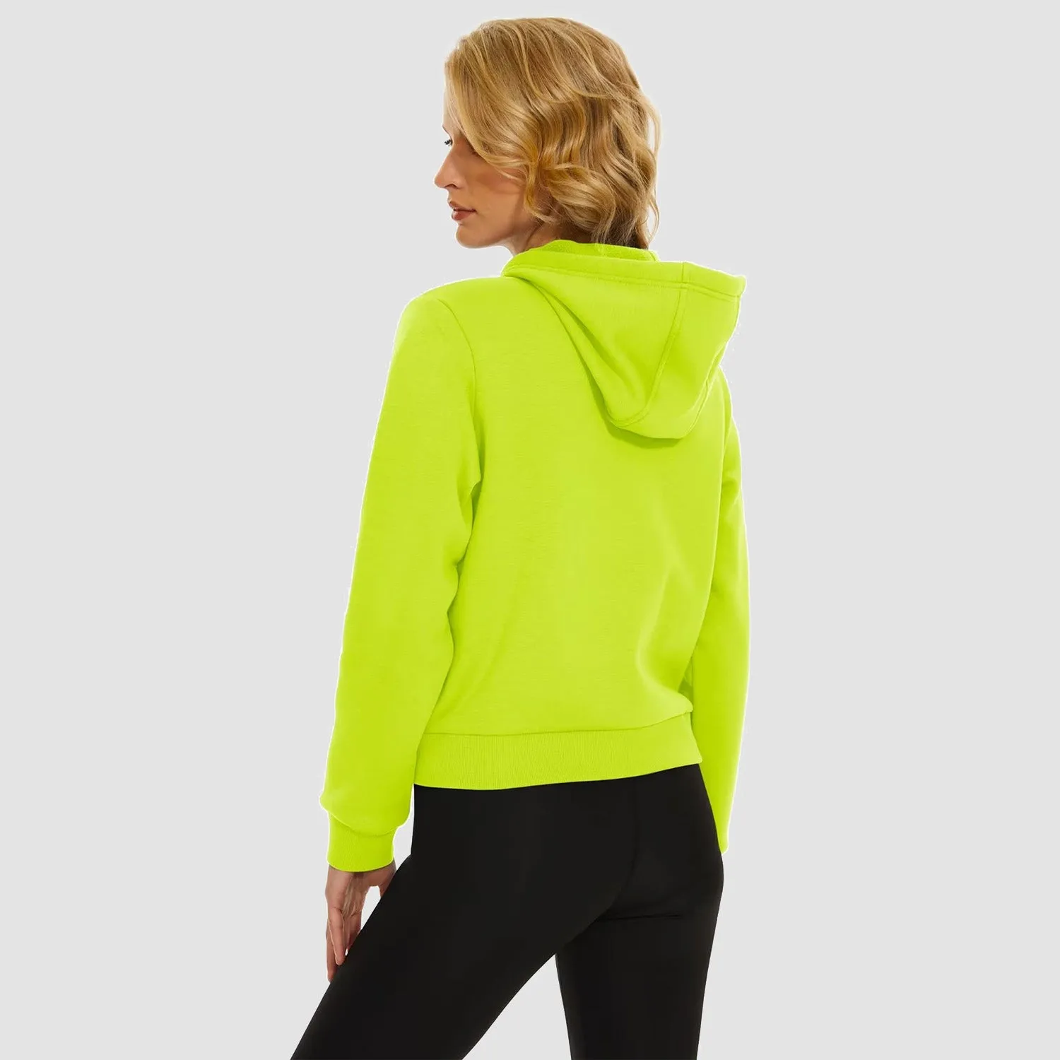 Women's Bomber Hoodie - Fleece-Lined & Full Zip Winter